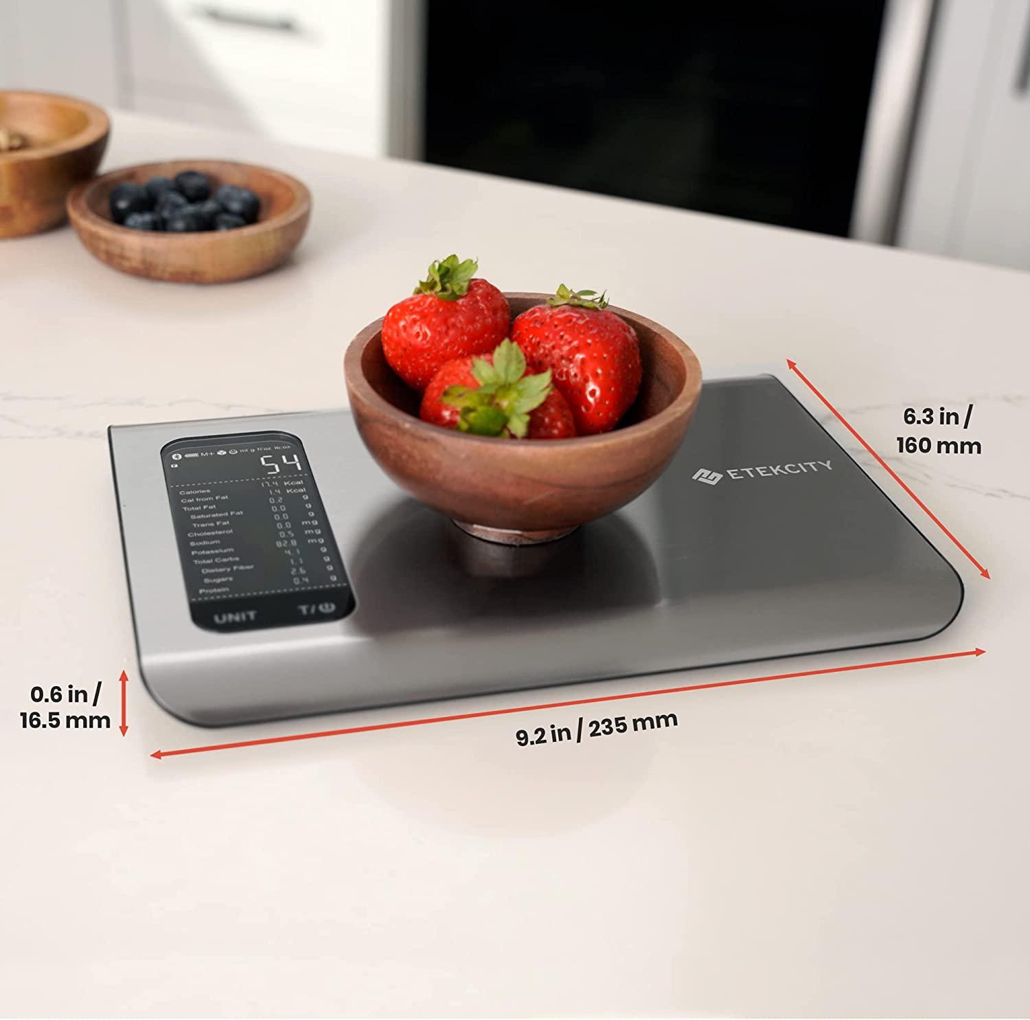 Etekcity ESN00 Digital Kitchen Scale, Smart Food Scale with Nutritional  Calculator 