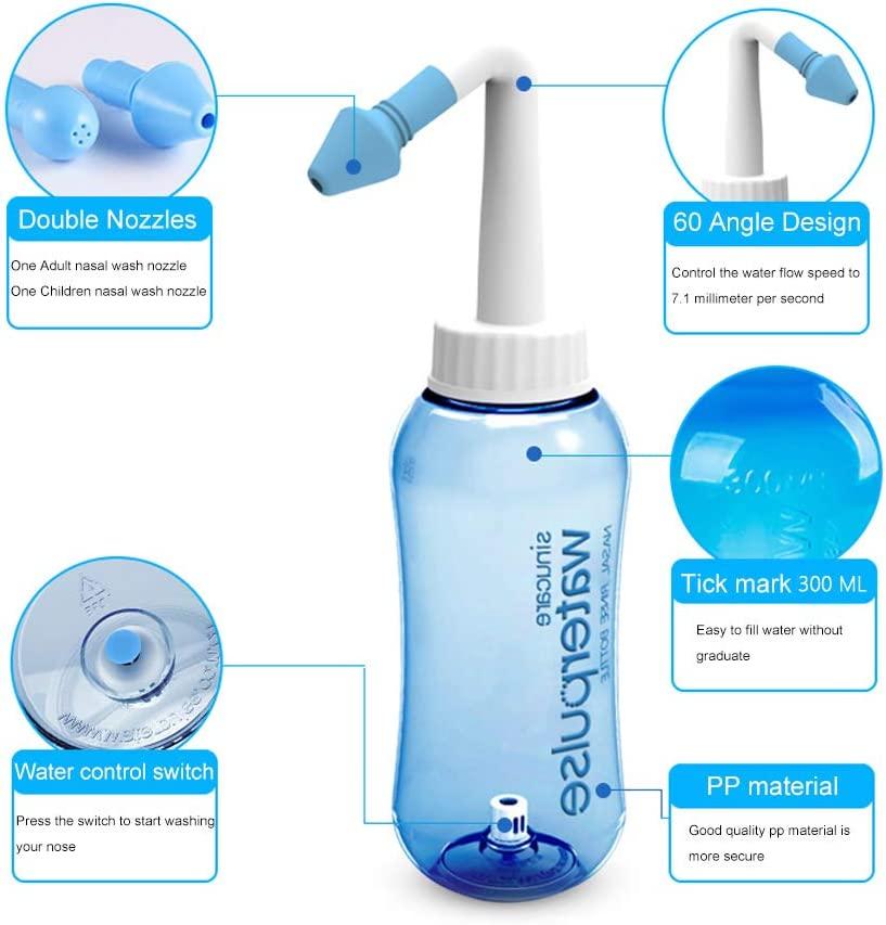 2.7g 60 Packs Nasal Irrigation Salt Nasal Rinse Mix Wash Nasal Salt For  300ml Cleans Moistens & Protects The Nose Health Care