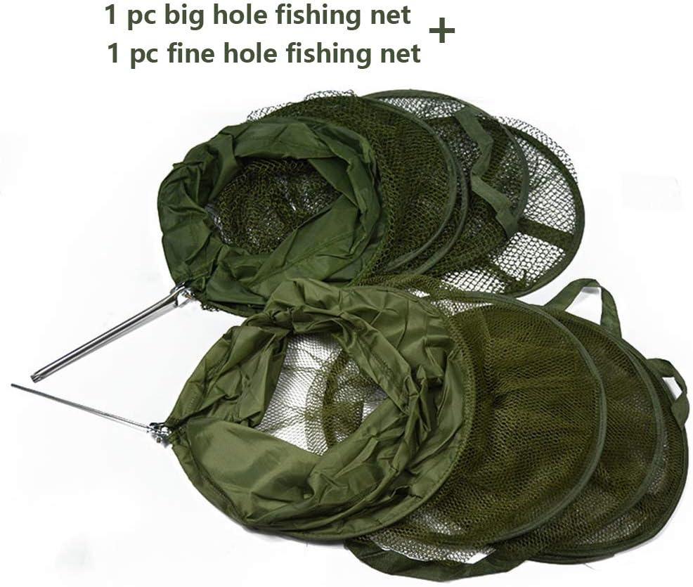 JOINSI 2 Pcs Fishing Cage Basket Collapsible Fishing Bait Trap Net