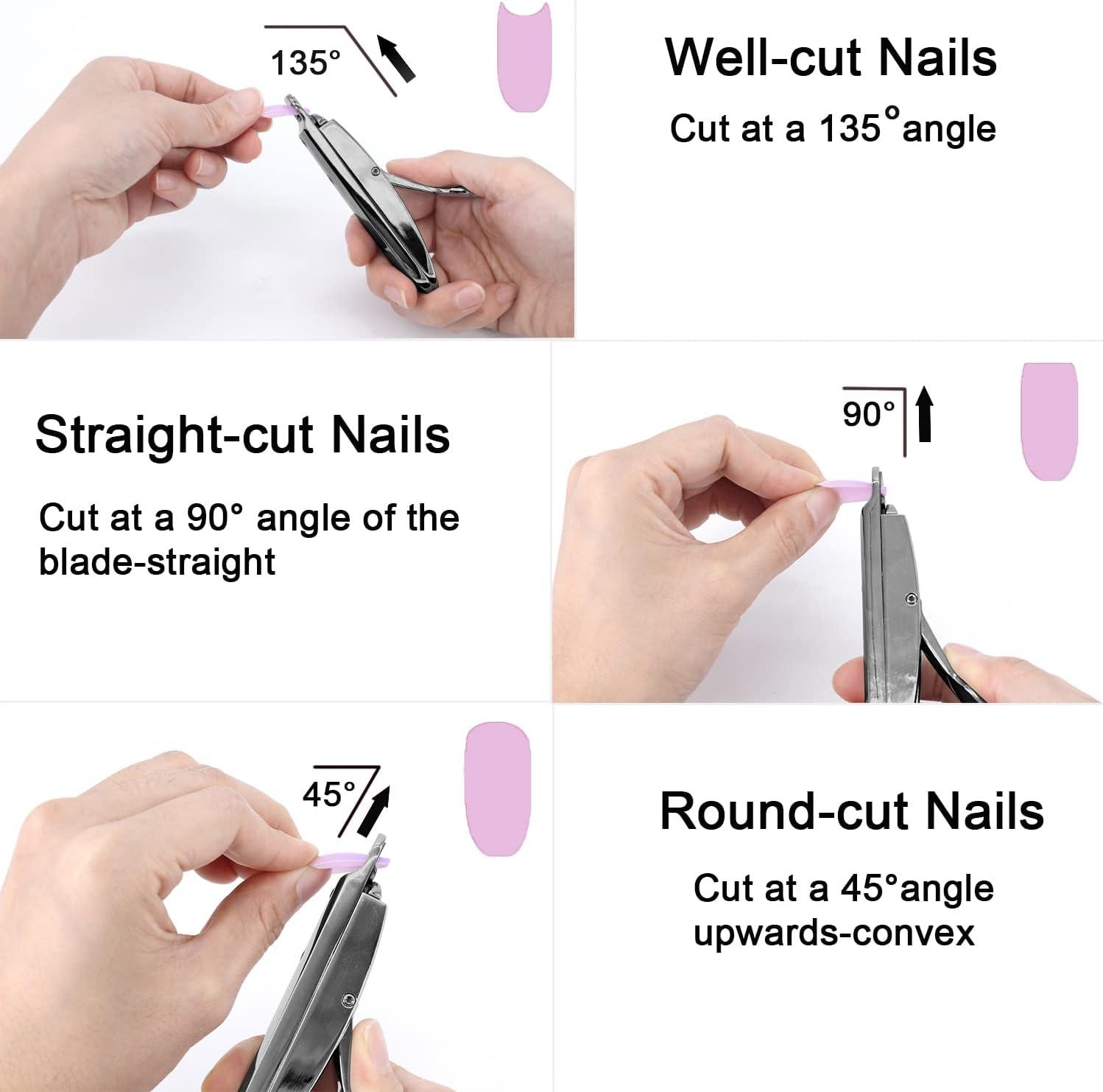 Press On Nail Clipper designed for one handed use