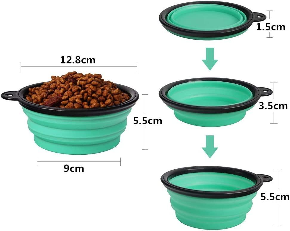 Collapsible Pet Bowl – Green Confetti - Be Made
