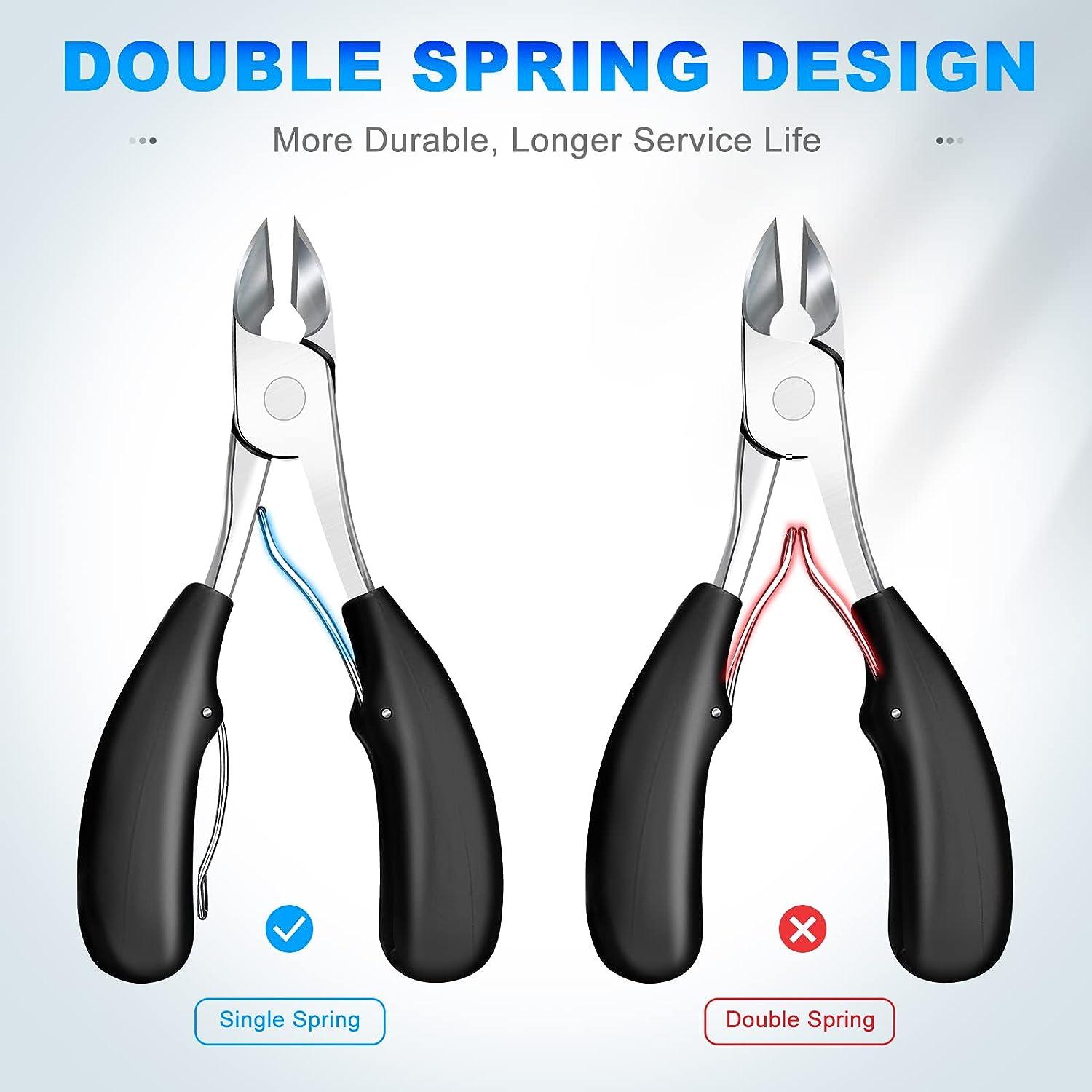 VANWIN Toenail Clippers for Seniors Thick Toenails, Wide Jaw Opening Large  Toe Nail Clippers with Catcher, Professional Sharp Curved Blade Heavy Duty