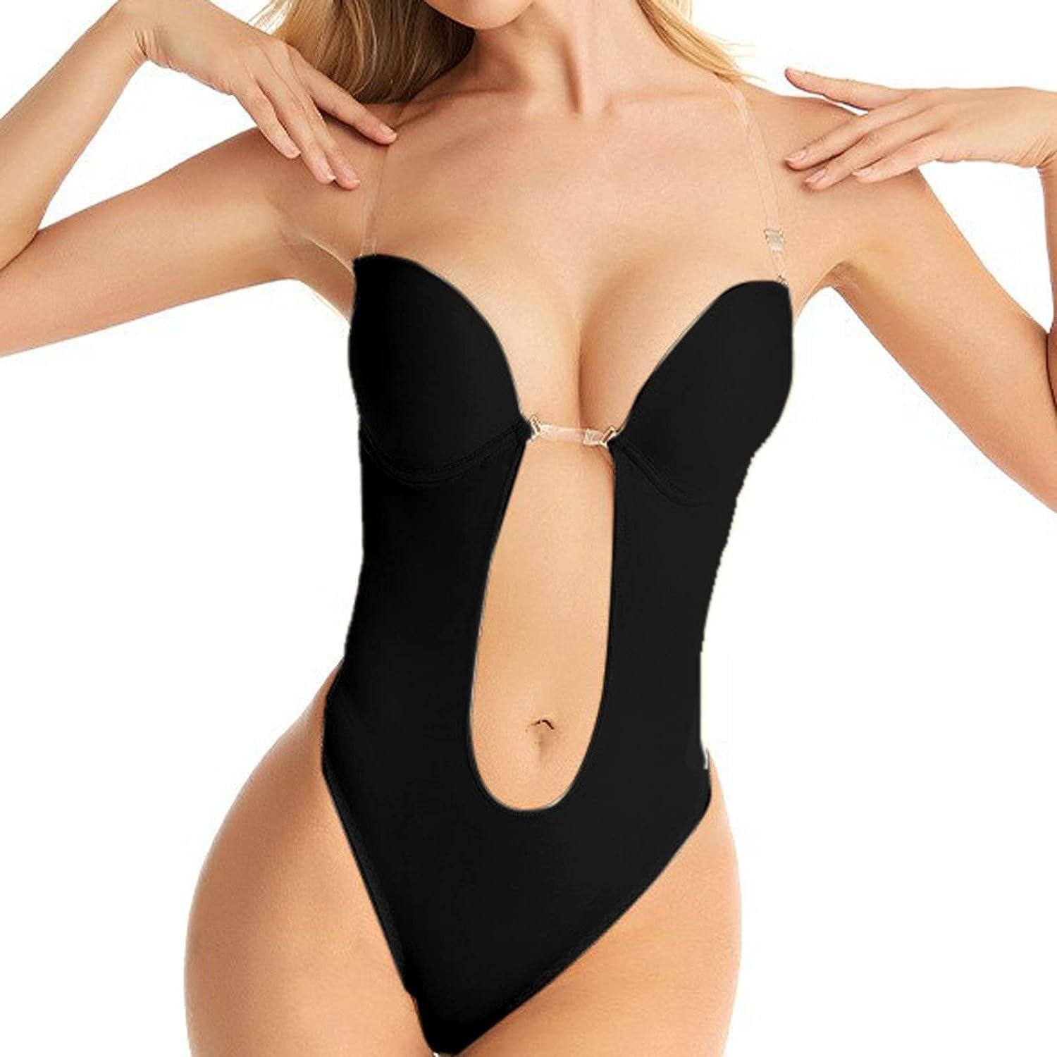 BINGLALA Women'S Backless Bodysuits Invishaper - Plunge Backless Body  Shaper Bra Tummy Control Party Favors For Women, Black (Shapewear  Bodysuits) : : Fashion