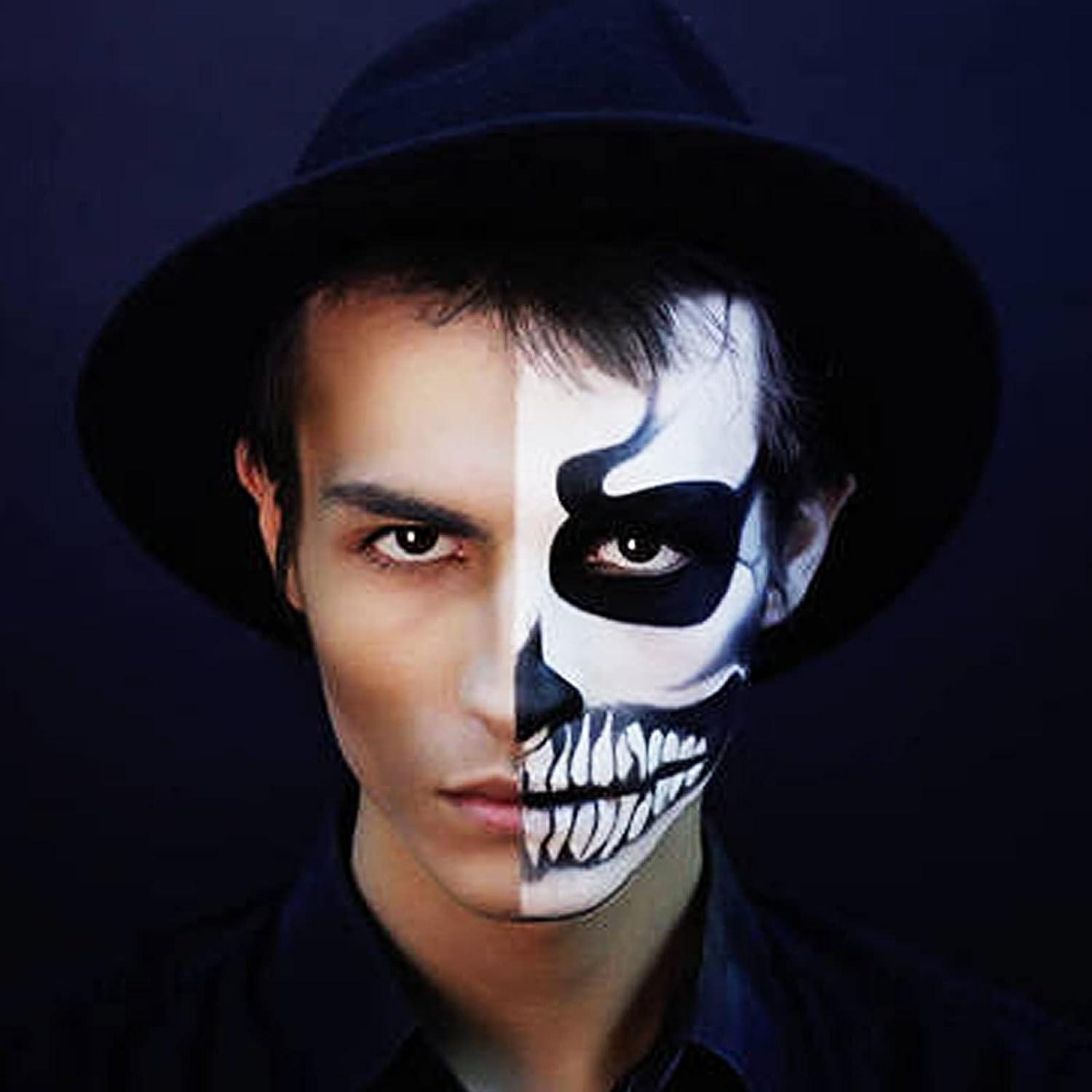 Halloween Makeup Body Paint, Black + White Face Body Paint