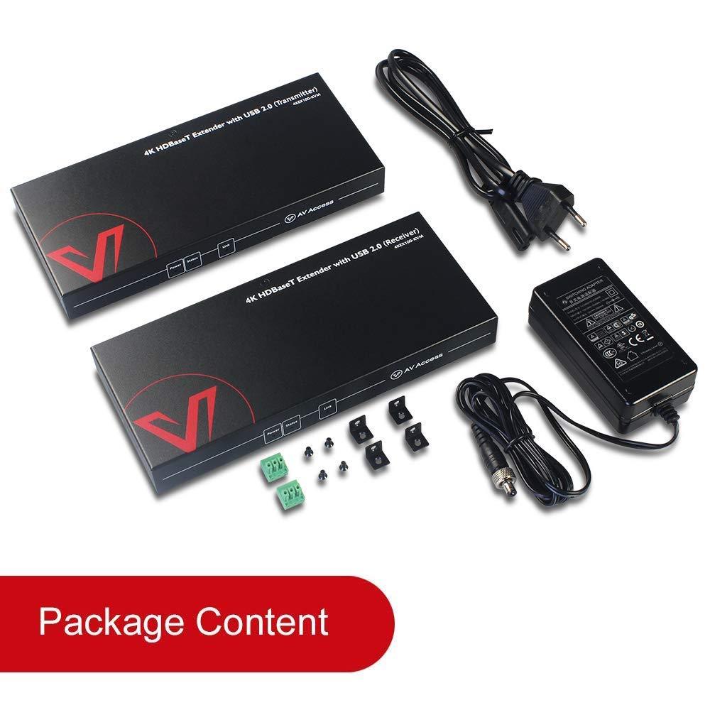 AVアクセス HDBaseT 4K HDMIエクステンダー シングルCat5e/6/6a/7