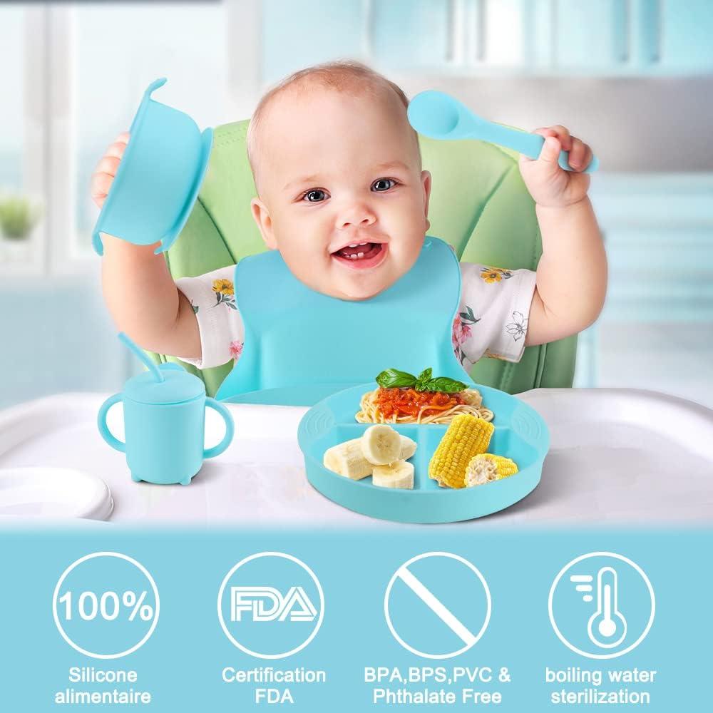 Silicone Baby Feeding Set, Complete Led Weaning Supplies Bpa Free