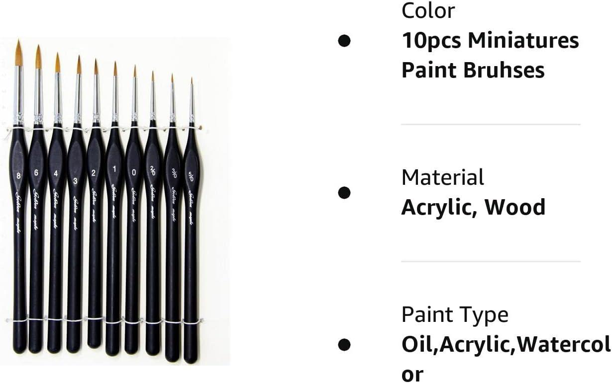 10x Fine Detail Paint Brush Set Acrylic Paint by Number Brushes USA  Shipping DIY Paint by Numbers Home Decor 