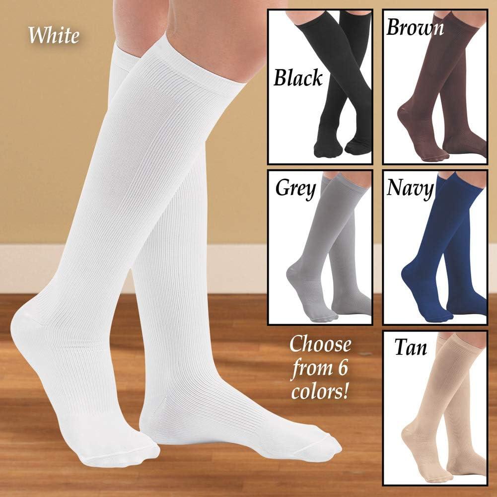 Women's Trouser Socks, Dress Style, Diamond Pattern: 15-20 mmHg, Brown,  Small - Walmart.com