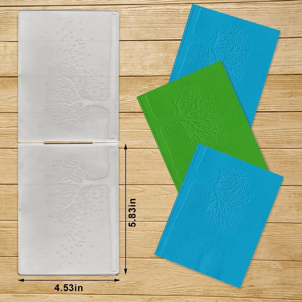 Trees Plastic Embossing Folders for Card Making Leaves Embossing Folder DIY  Craft Template Folders Stencils for Scrapbooking Photo Album Decorations  5.7 4.2 Inch Style 6:Tree leaf