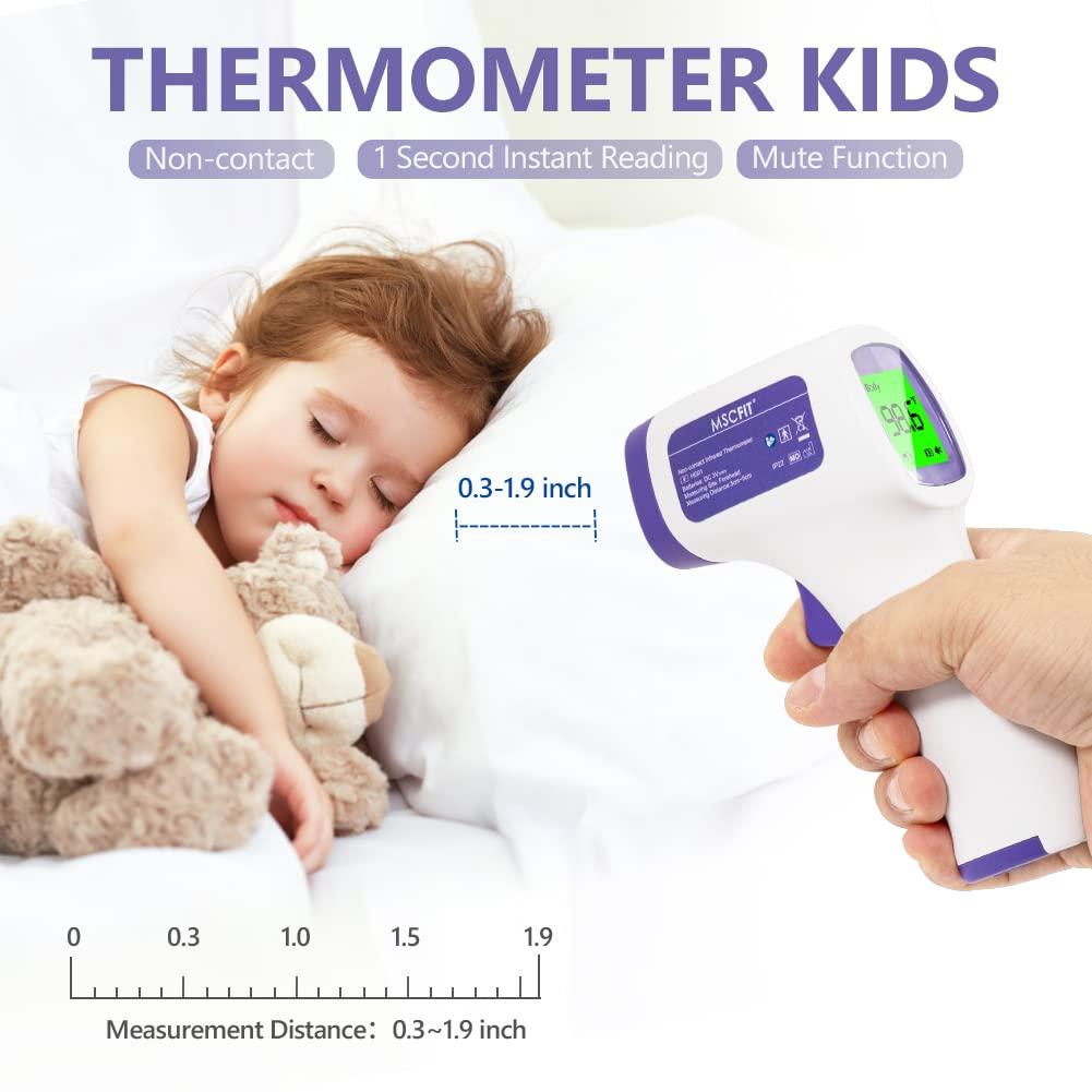 Non-Contact Infrared Digital Thermometer with 3 Color LCD Display