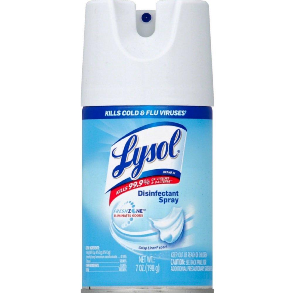 Lysol Disinfectant Spray Crisp Linen 7 Ounce Pack Of 2 7589