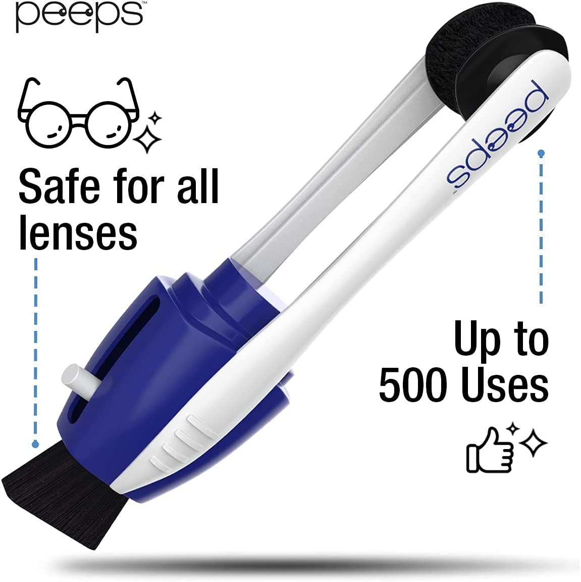 Peeps CarbonKlean Glasses Cleaner - for Eyeglasses, Reading Glasses, and  More - Lens Cleaner With Carbon Microfiber Tech - Injected Black - 1 Count  : Health & Household 
