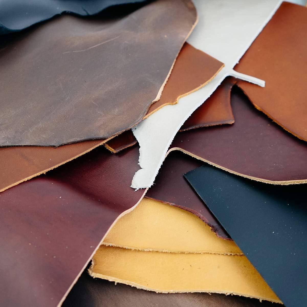 6 Selected leather scraps, warm tones, PINK, RED, mix colorful selection  leather remnants as per picture RT118