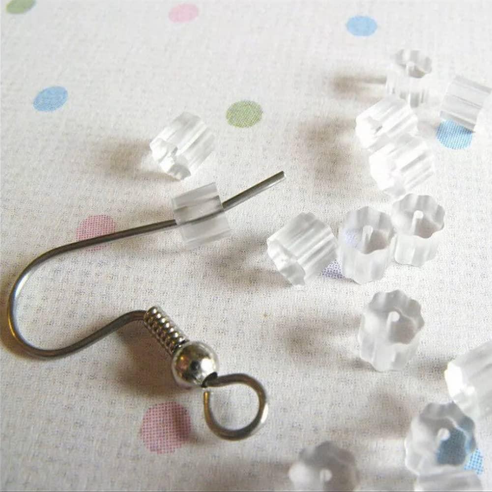 Silicone Earring Backs, 200PCS Soft Earring Stoppers, Clear
