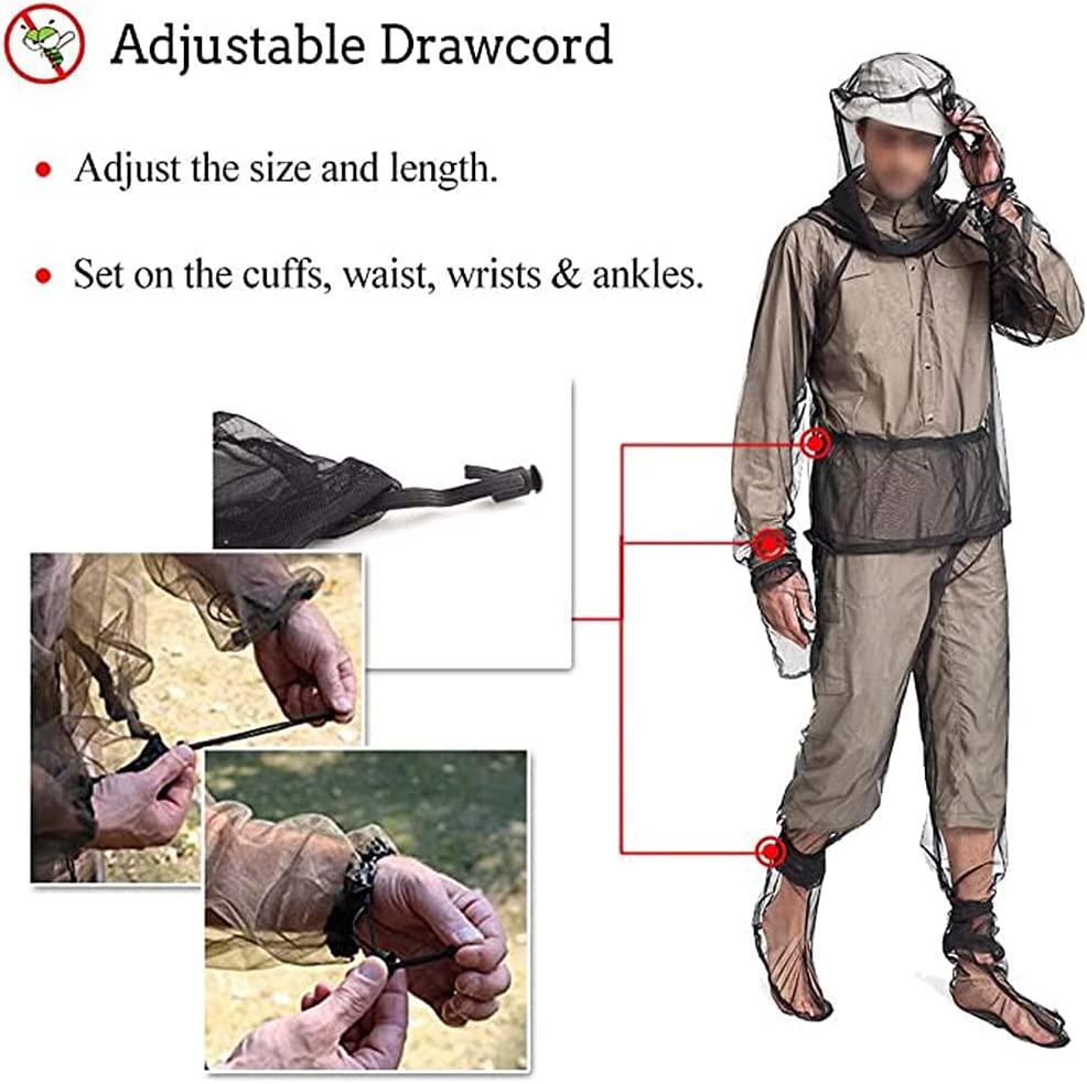 Bug Jacket, Anti Mosquito Netting Suit with Zipper on Hood Ultra