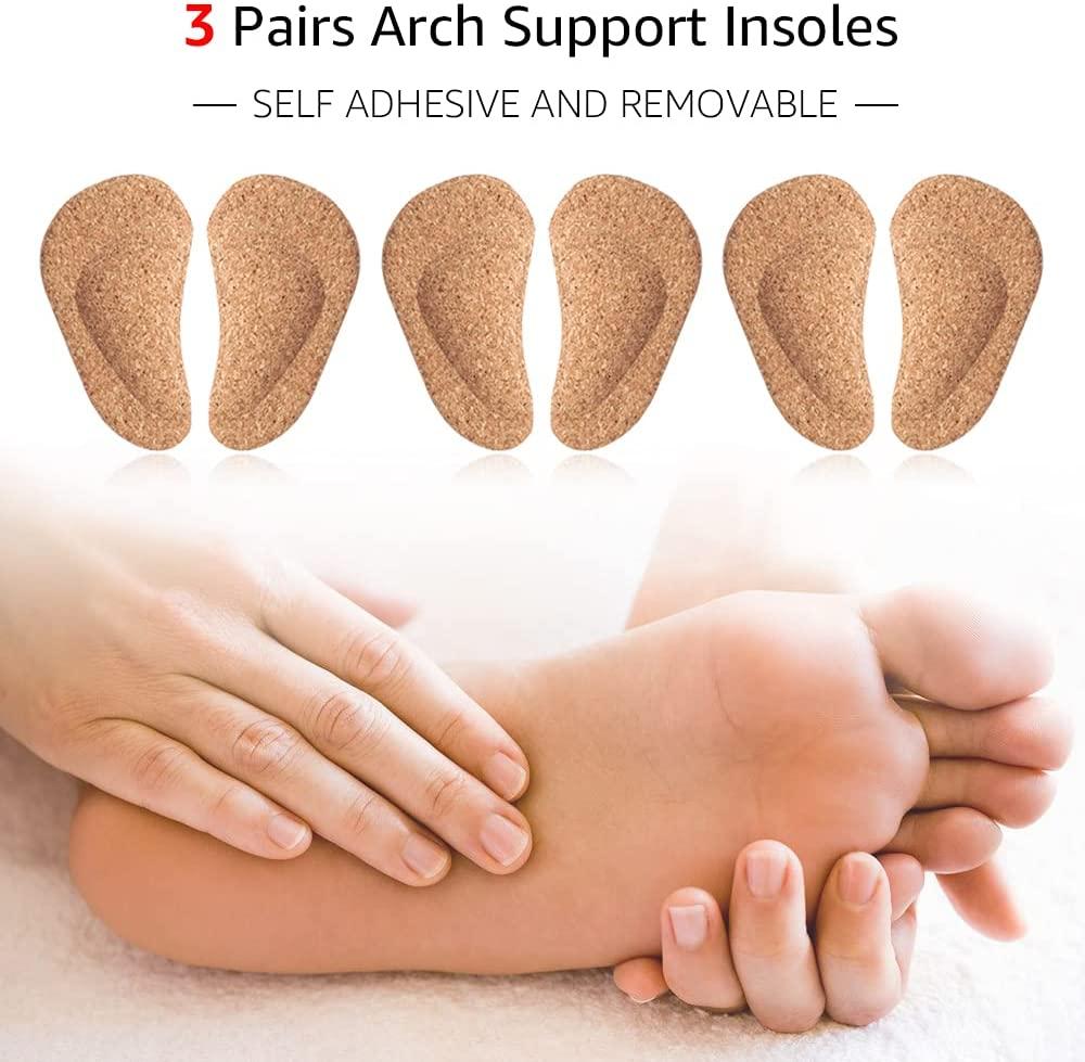 Amazon.com: Pigskin High Heel Shoe Insoles for Women, 3/4 Invisible Self- Adhesive Barefoot Shoe Inserts for Women Dress Shoes Sandals Flats and  Boots, 1 Pair : Health & Household