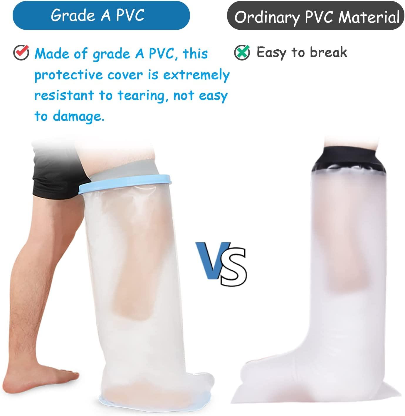  Adult leg cast protector for shower, Waterproof TPU