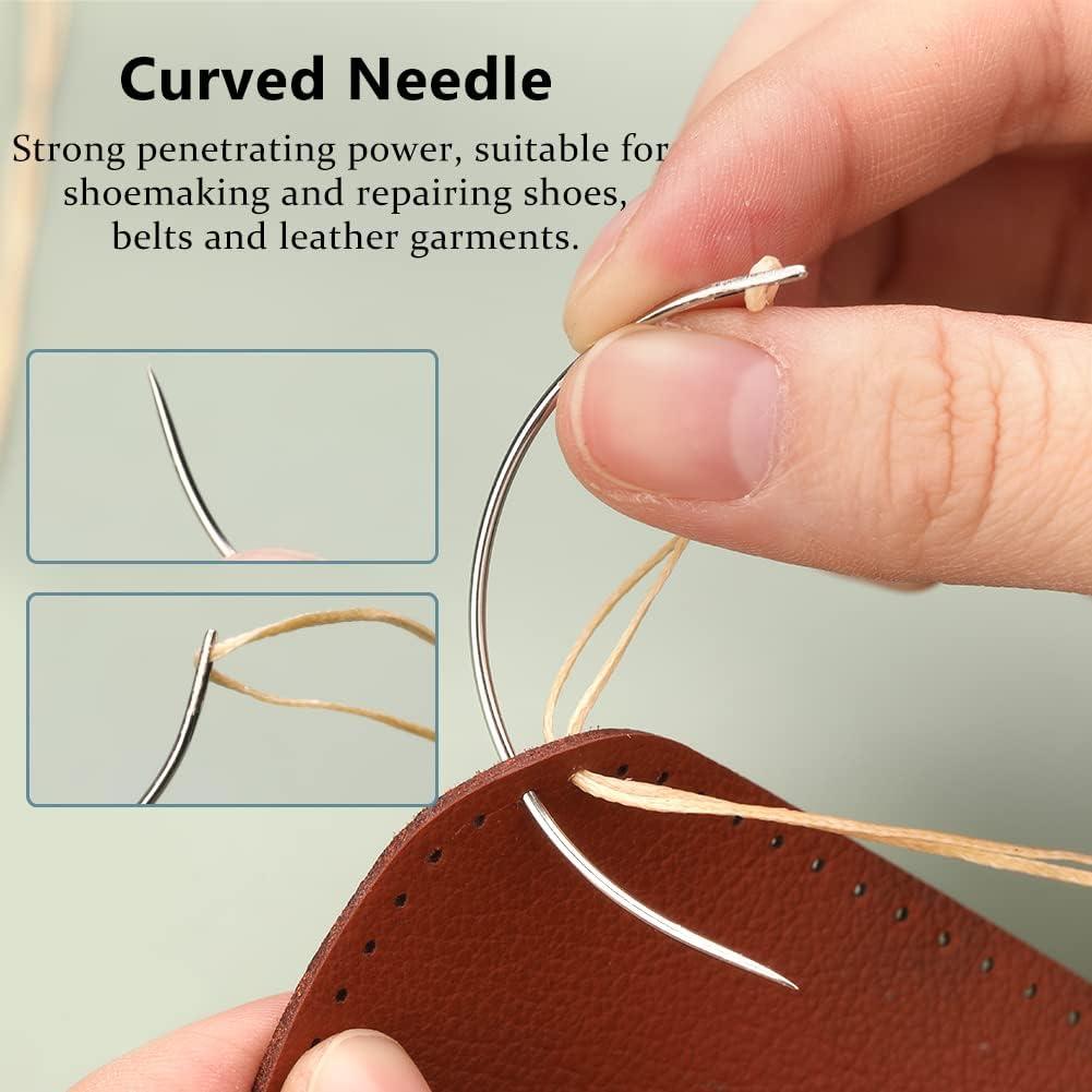 Lots Straight Curved Needles DIY Leather Hand Sewing Needle