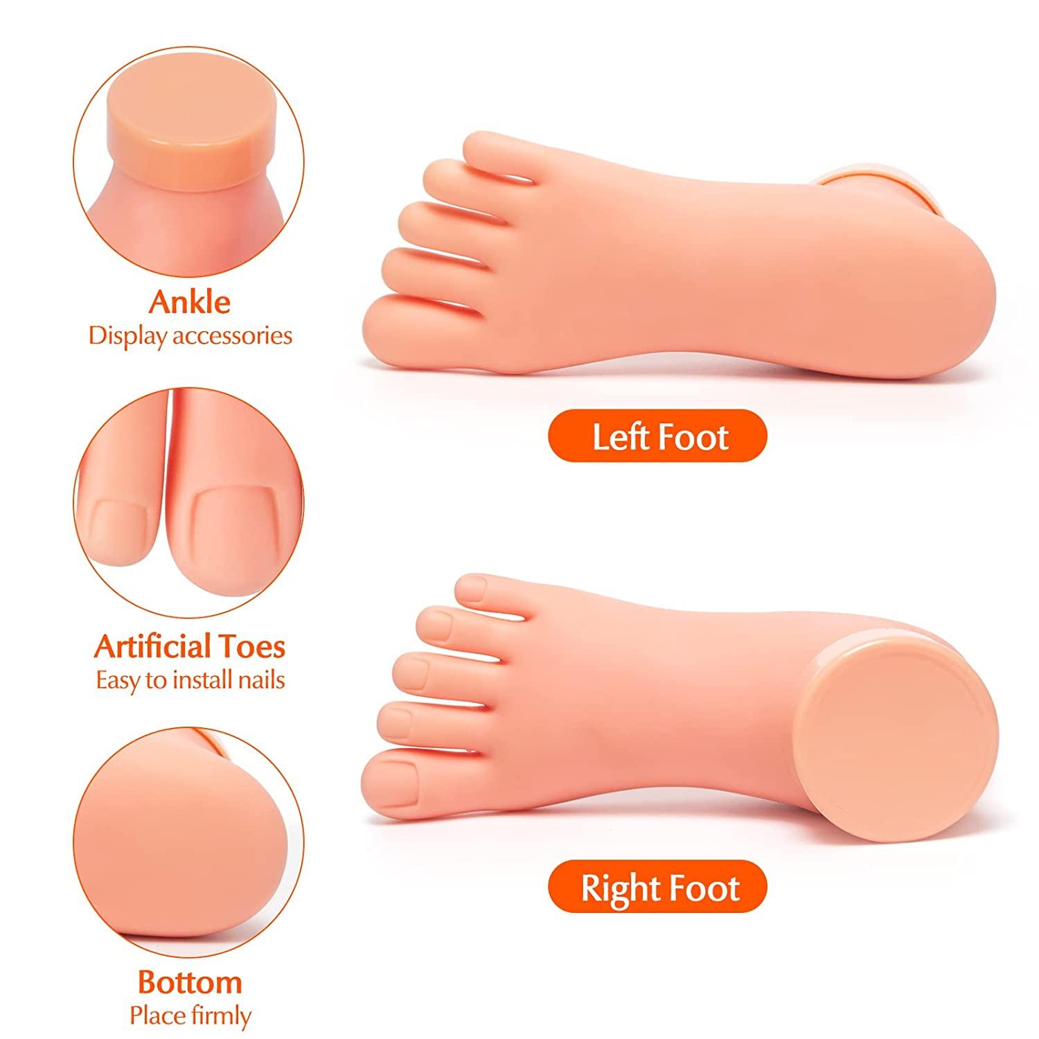 Artificial Feet Foot Model Flexible Toes Fetish Toy Manicure