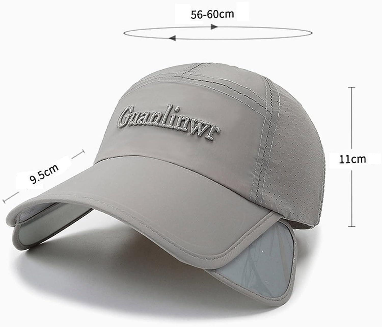 Mesh Baseball Caps for Men Women Retractable Brim Sun Visor Hats