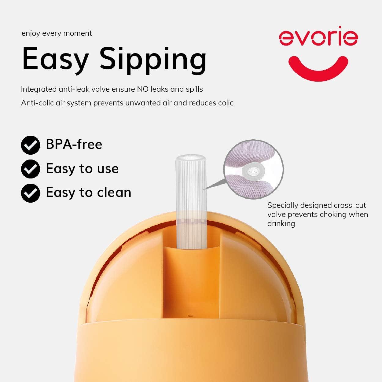 Evorie Tritan Toddler Sippy Cup with Silicone Straw, Spill-Proof Straw  Water Bottle for Kids 1-4 Years Old, 10 oz, Removable Handles, Ideal for  School - Yahoo Shopping