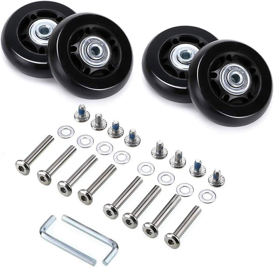 F-ber Luggage Suitcase Wheels Replacement Kit OD 64/68/70/75/78/84/90mm w/ABEC 608zz Skate Inline Outdoor Skate Replacement Wheels Multiple Sizes