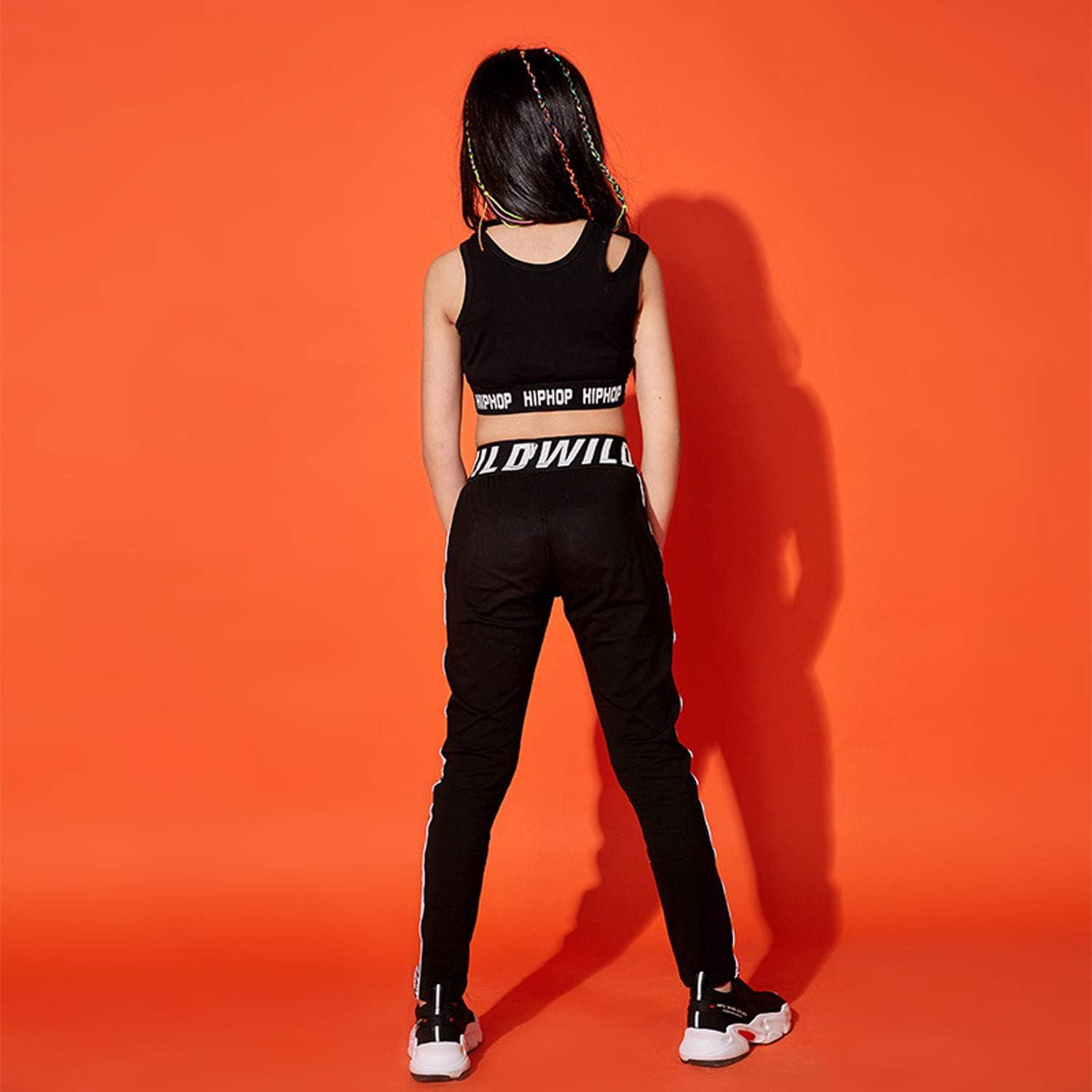 LOlanta Girls Fashion Long Sleeve Crop Top and Cargo Pants Set Active  Outfits Street Dance Costume – LOlanta Official Site