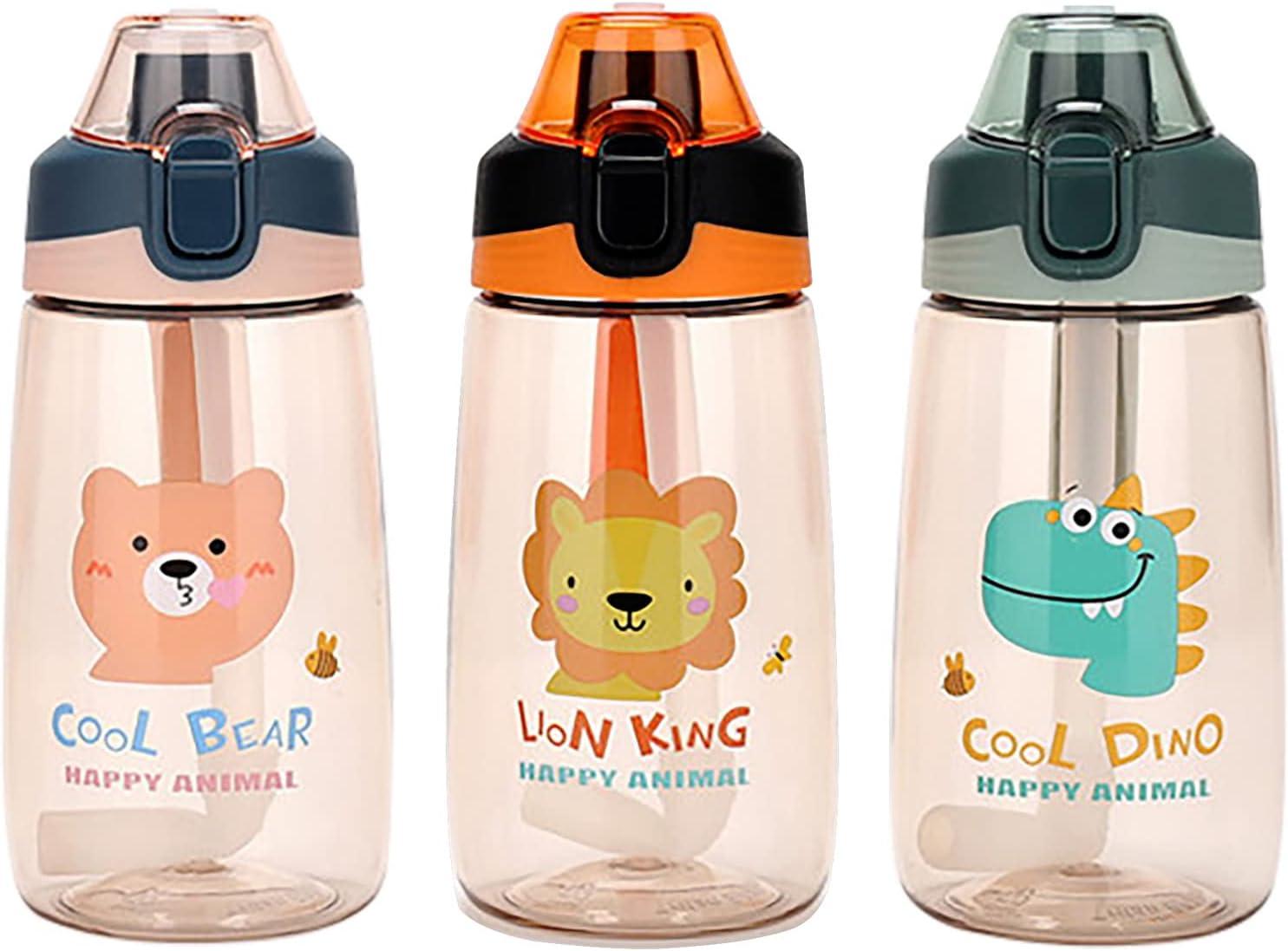 Leak Proof Kids Water Bottles Sippy Cup Durable BPA and BPS Free Dinosaur  Water Bottle with Carry Bag 
