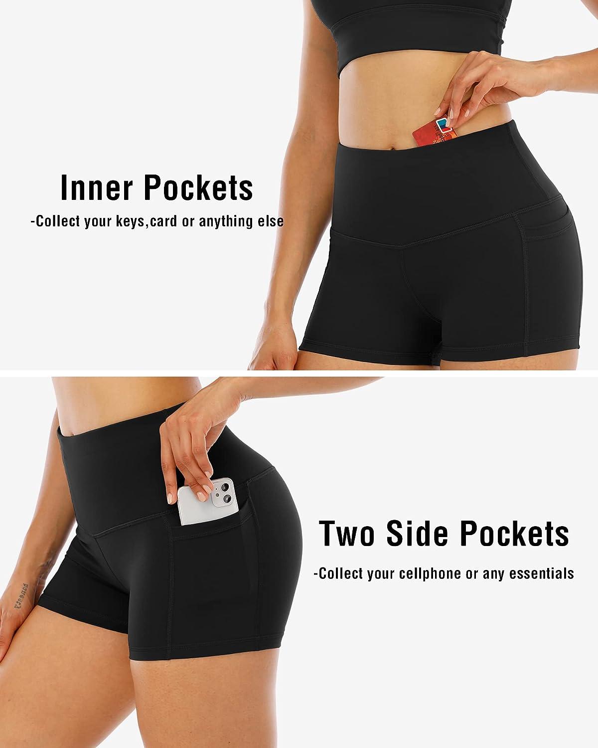 CHRLEISURE High Waisted Spandex Biker Shorts, Workout Booty Soft Yoga Shorts  for Women, 4 Packs - Black*2/Gray/White, Small : : Clothing, Shoes  & Accessories