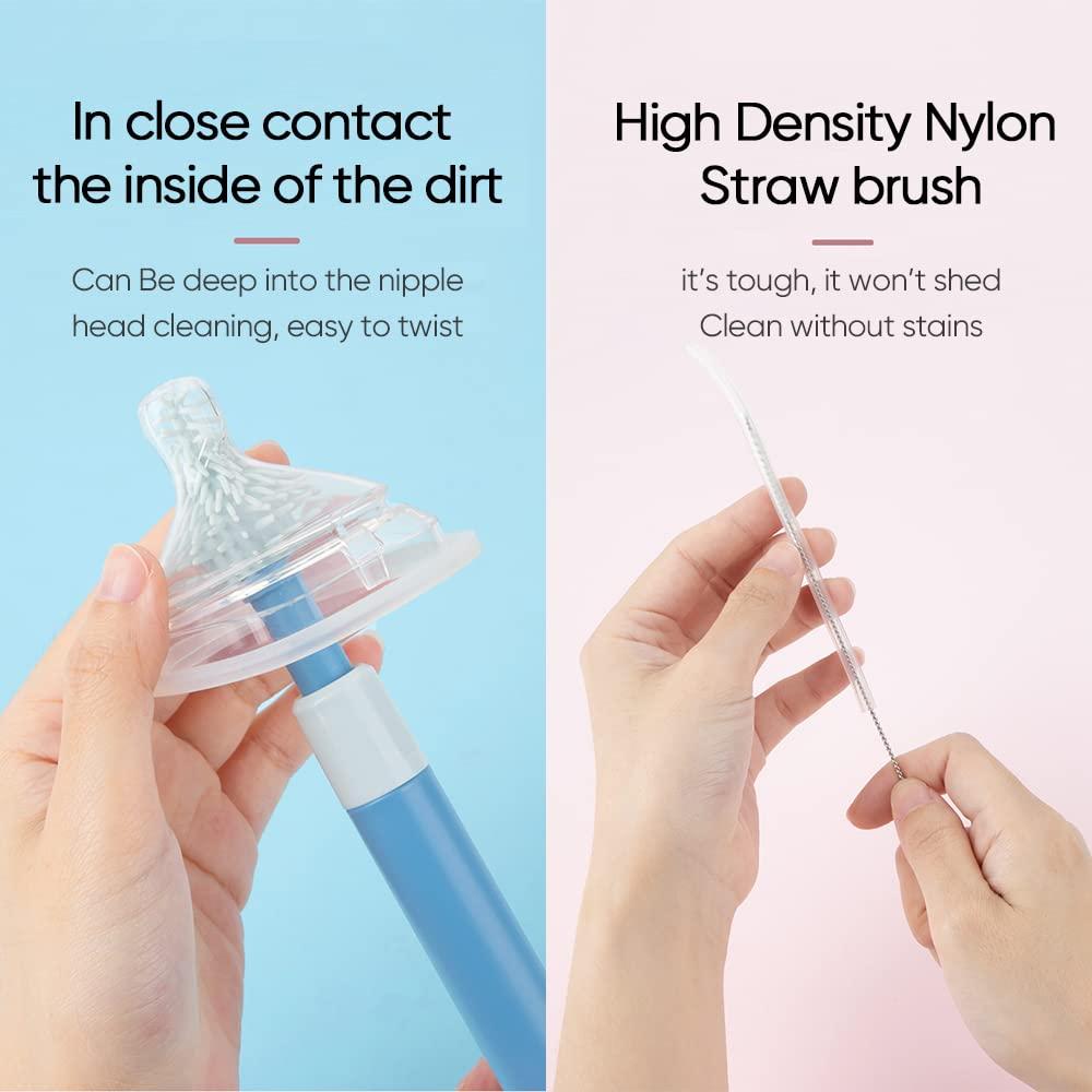 Clean Narrow Brush, Long Handle Fish Straw Milk Bottle Glass Tube