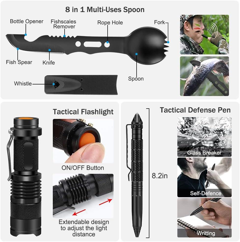 Multiuse Pen Flashlight Set Glass Breaker Writing Self Defense