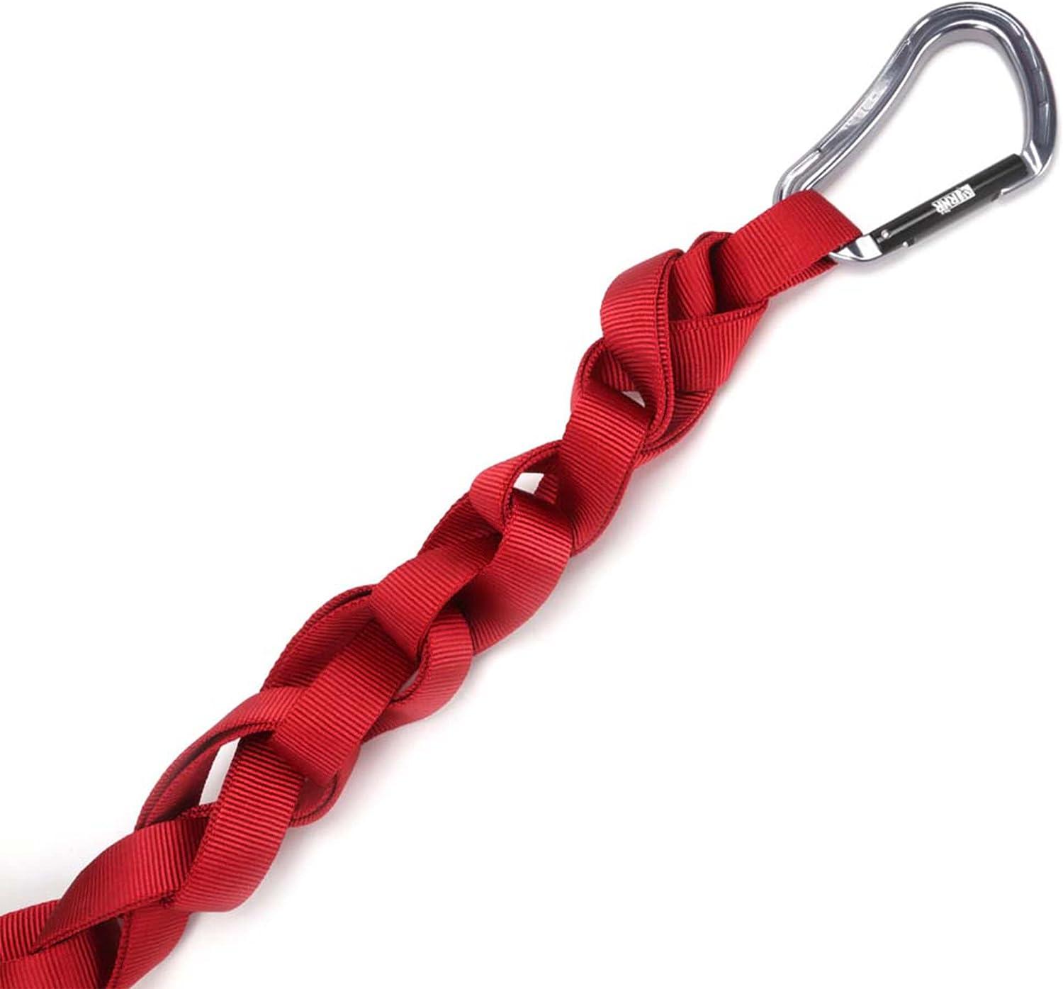 Rock N Rescue 20-Foot Webbing and Carabiner Combo - Heavy-Duty Tubular Nylon, Made in USA, Firefighter and Rescue Gear