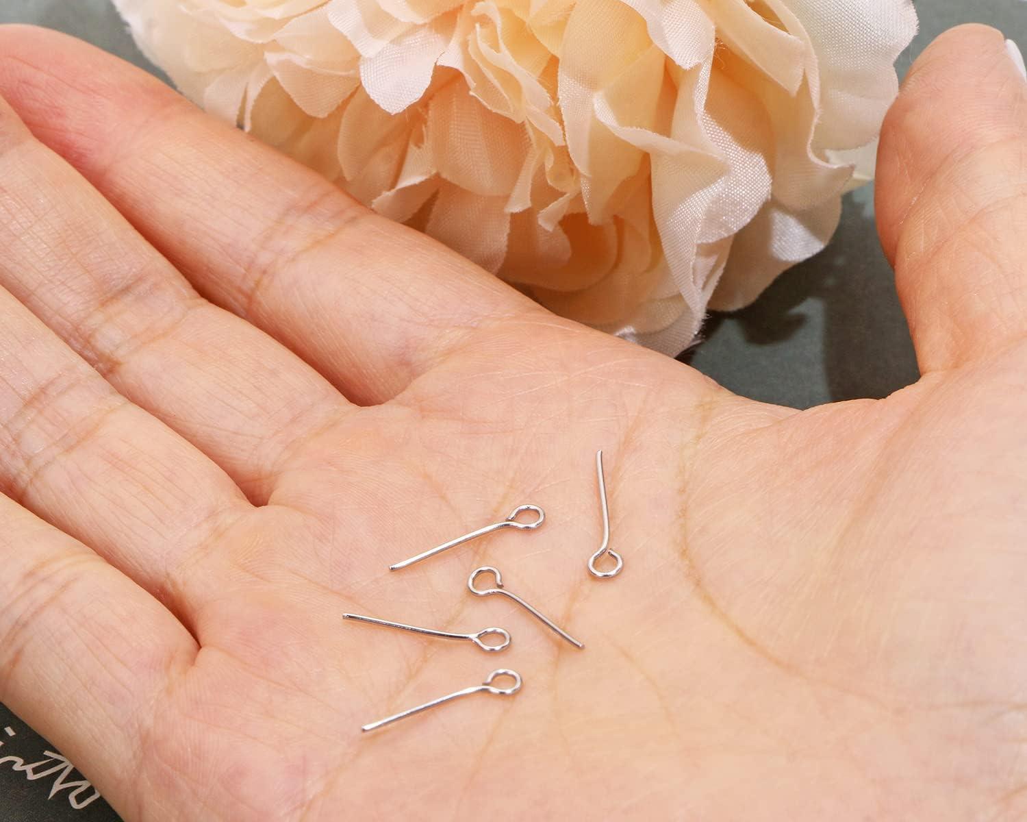 Shapenty 200PCS Mini Metal Wire Eyepins Beading Small Open Eye Head Pins  Needles Bulk for DIY Craft Bead Earring Pendant Necklace Bracelet Jewelry