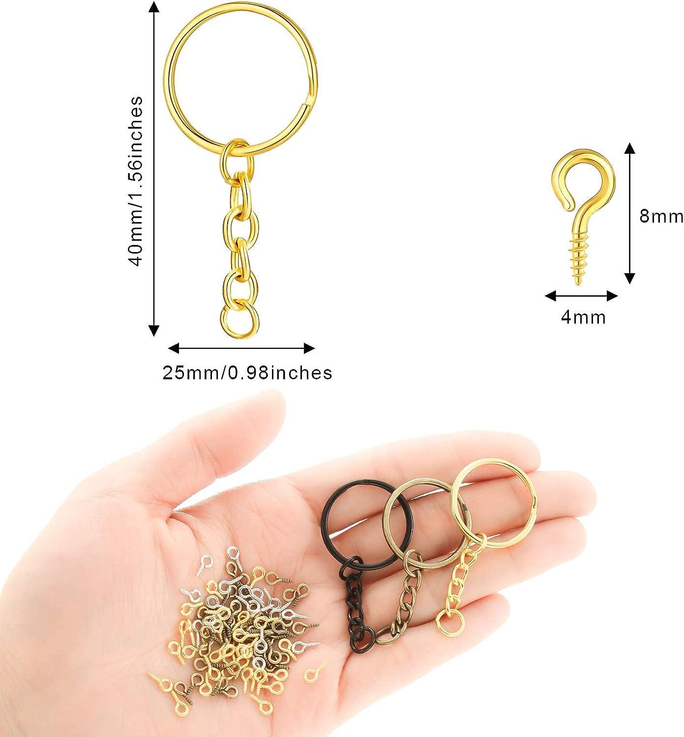 100x Metal Swivel Lanyard Snap Hook With Key Rings DIY Jewelry Craft  Finding