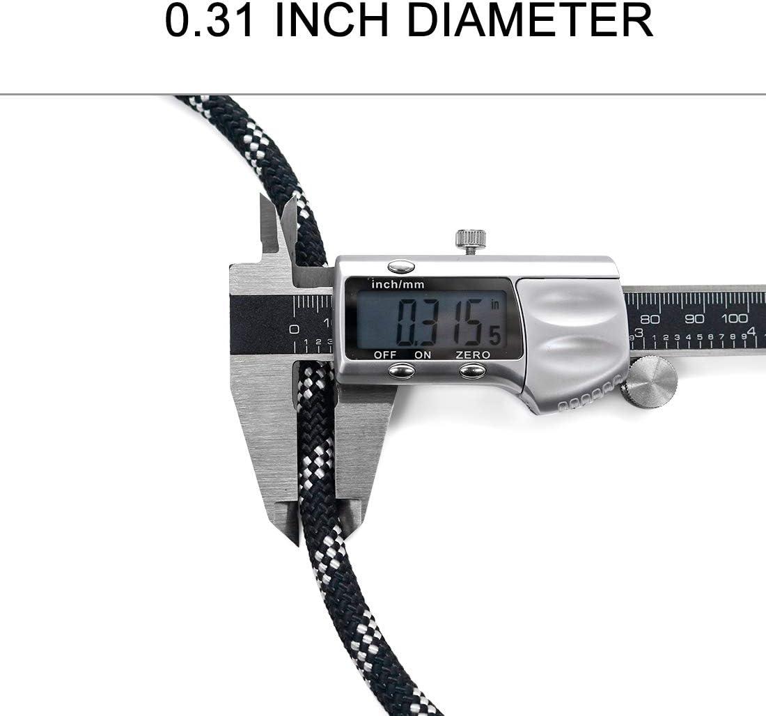 NewDoar 8-10mm (5/16in) Accessory Cord Rope CE 21KN Double Braid