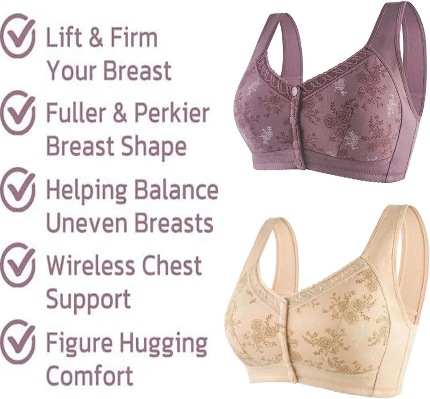  MQSHUHENMY Glamorette Snap Front Bra, Wmstylist Bra for Seniors Front  Closure (2Beige,36) : Clothing, Shoes & Jewelry