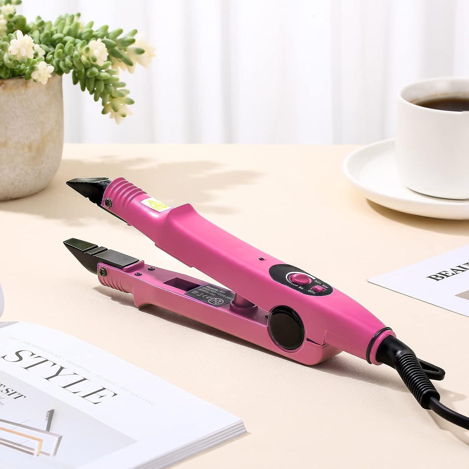 Fusion Hair Extensions Tool US Plug Professional Hair Extensions Tools Heat  Iron Connector Wand U Tip Hair Extensions with 2 Bags Keratin Glue Granule