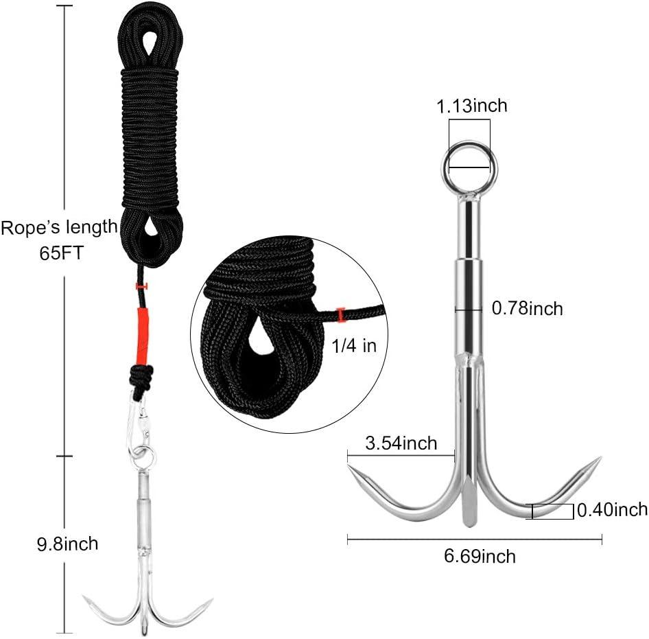 Magnet Fishing Kit, 650LBS Fishing Magnet with Rope, Grappling