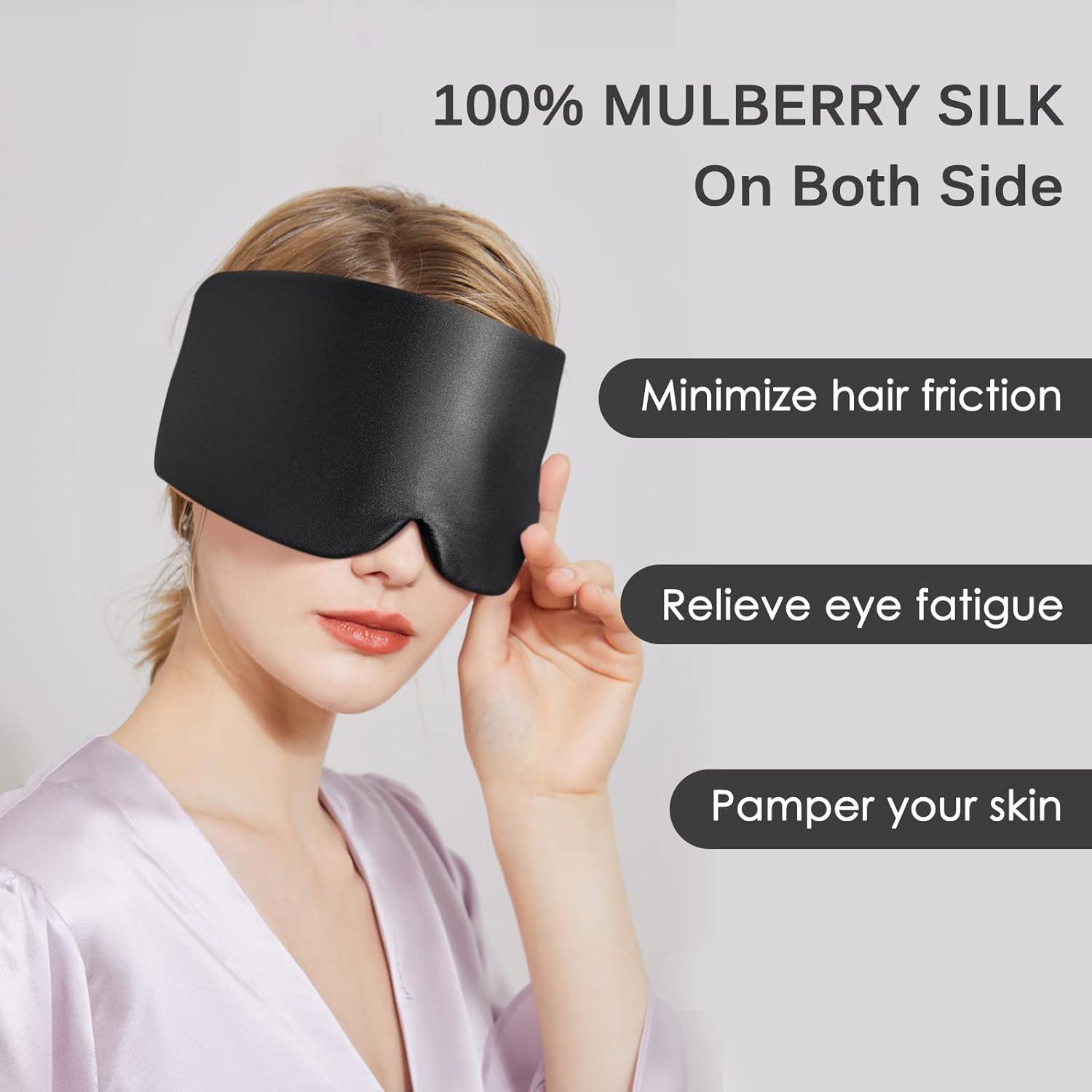 OLESILK Sleep Mask 100% Natural Mulberry Silk Eye Mask for Women