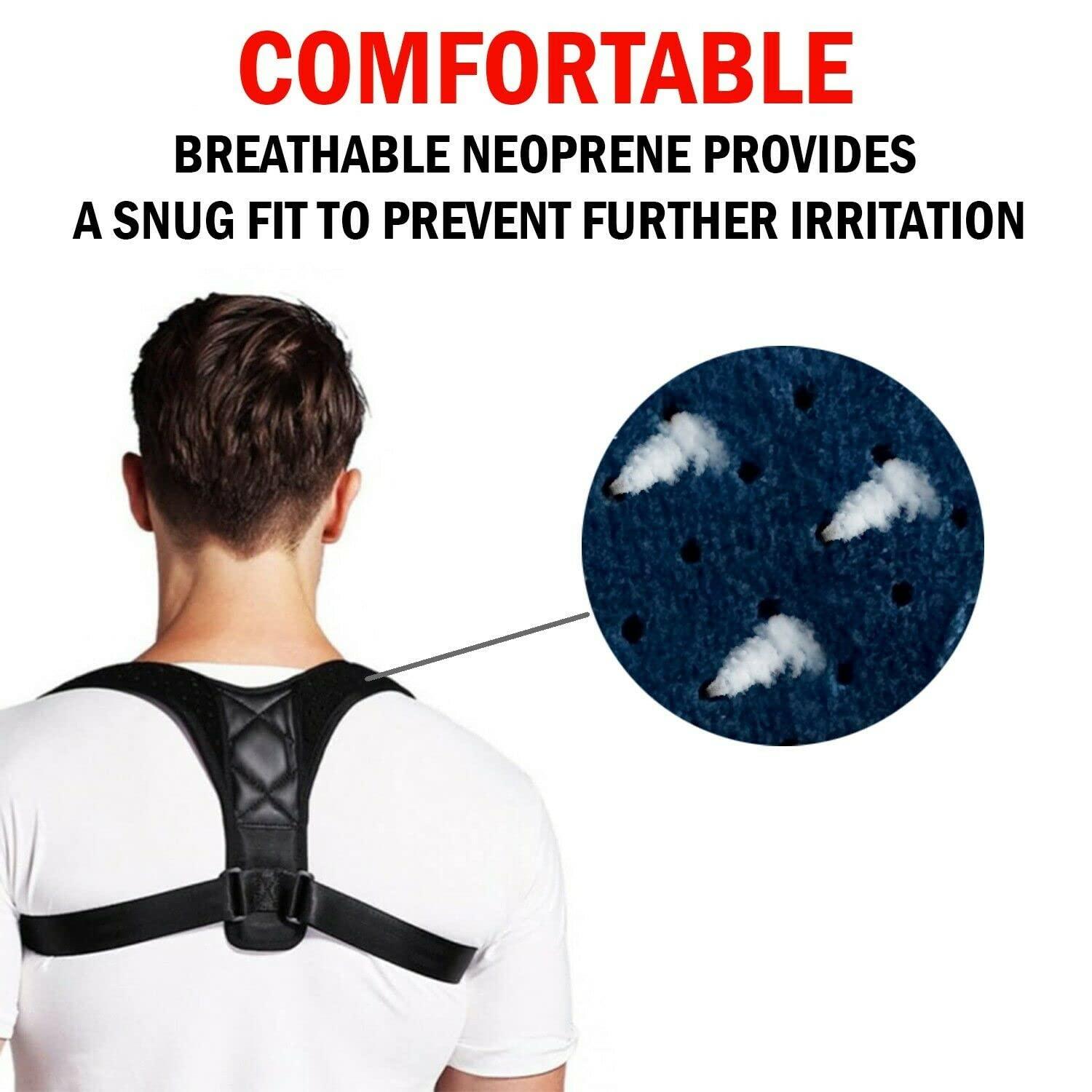 Unisex Adjustable Upper Back Brace Posture Corrector, Breathable Back  Support straightener, Providing Pain Relief from Neck