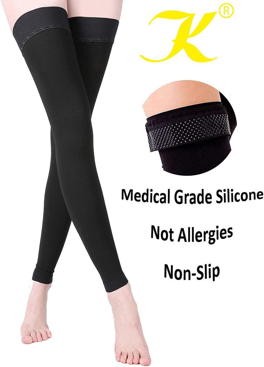 Shop Generic Leg Sleeve Stretchy Knee Support Tights Varicose Veins Knee  Brace Compression L Online