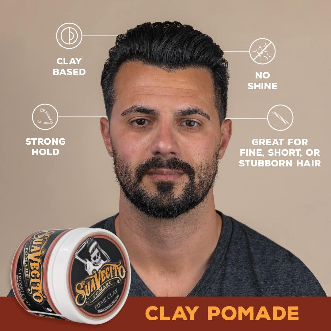 Suavecito Pomade Firme Clay 5 oz, 1 Pack - Strong Hold Hair Clay For Men -  Low Shine Matte Hair Clay Pomade For Natural Texture Hairstyles