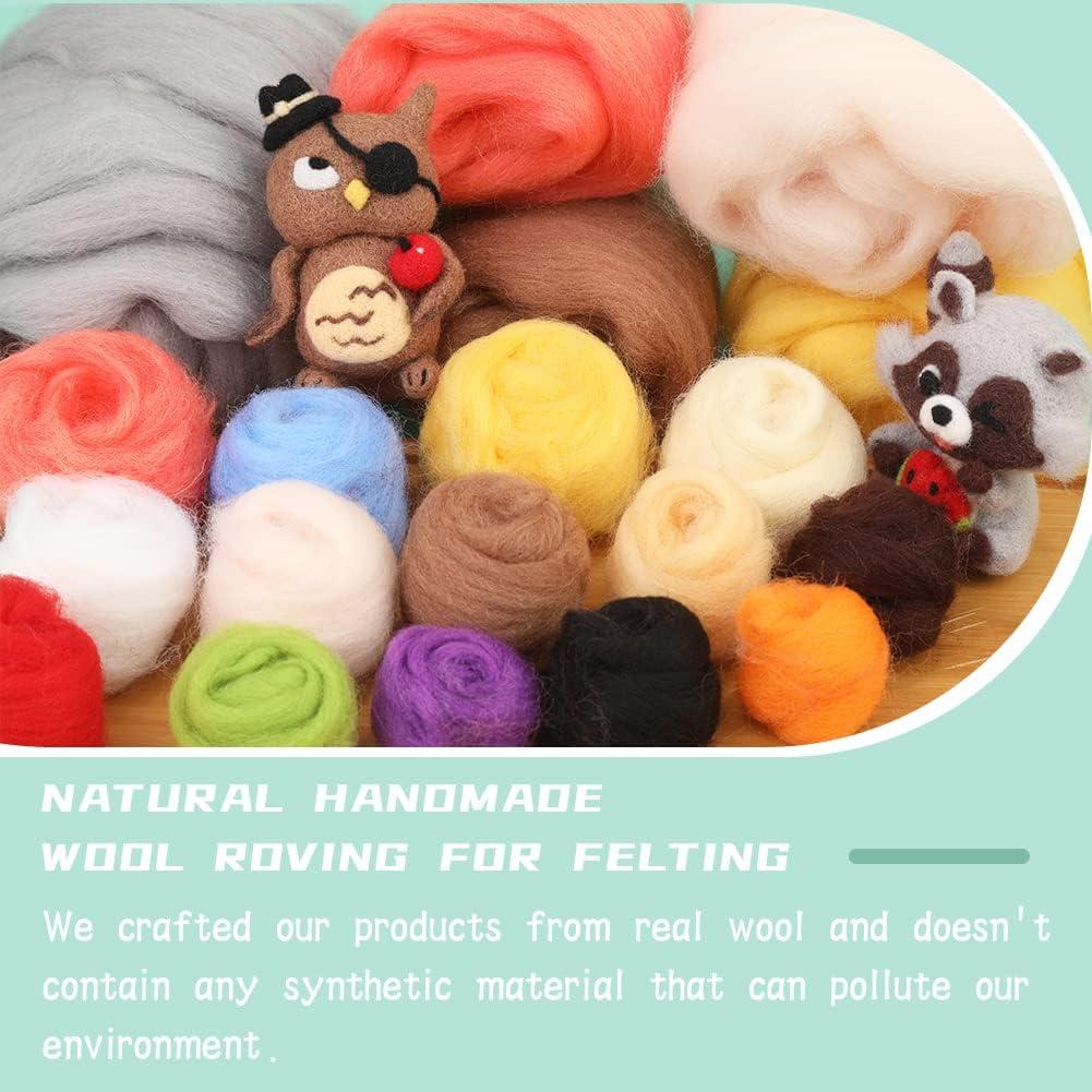 Doll Wool Felt Kit Needle Felting Kit Animal Pet Doll for Needle Material  Bag Pack for Women and Beginner Non Finished 