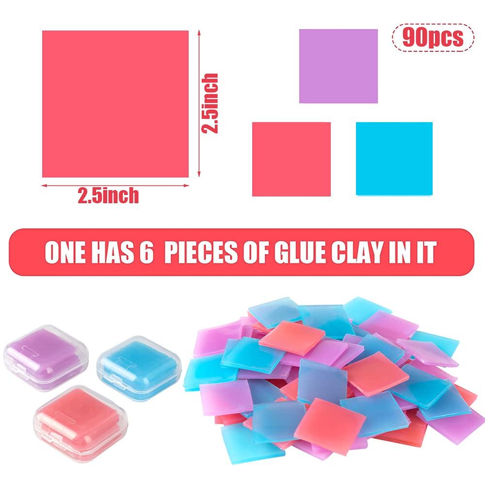15 Pack Diamond Art Painting Wax with Storage Box Full of Purple Glue Clay  fo