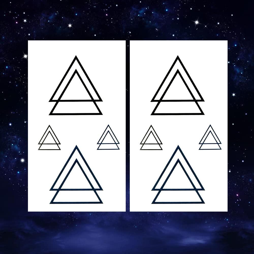 Buy Oottati Small Cute Temporary Tattoo Wrist Geometric Triangles (Set of  2) Online at Lowest Price Ever in India | Check Reviews & Ratings - Shop  The World