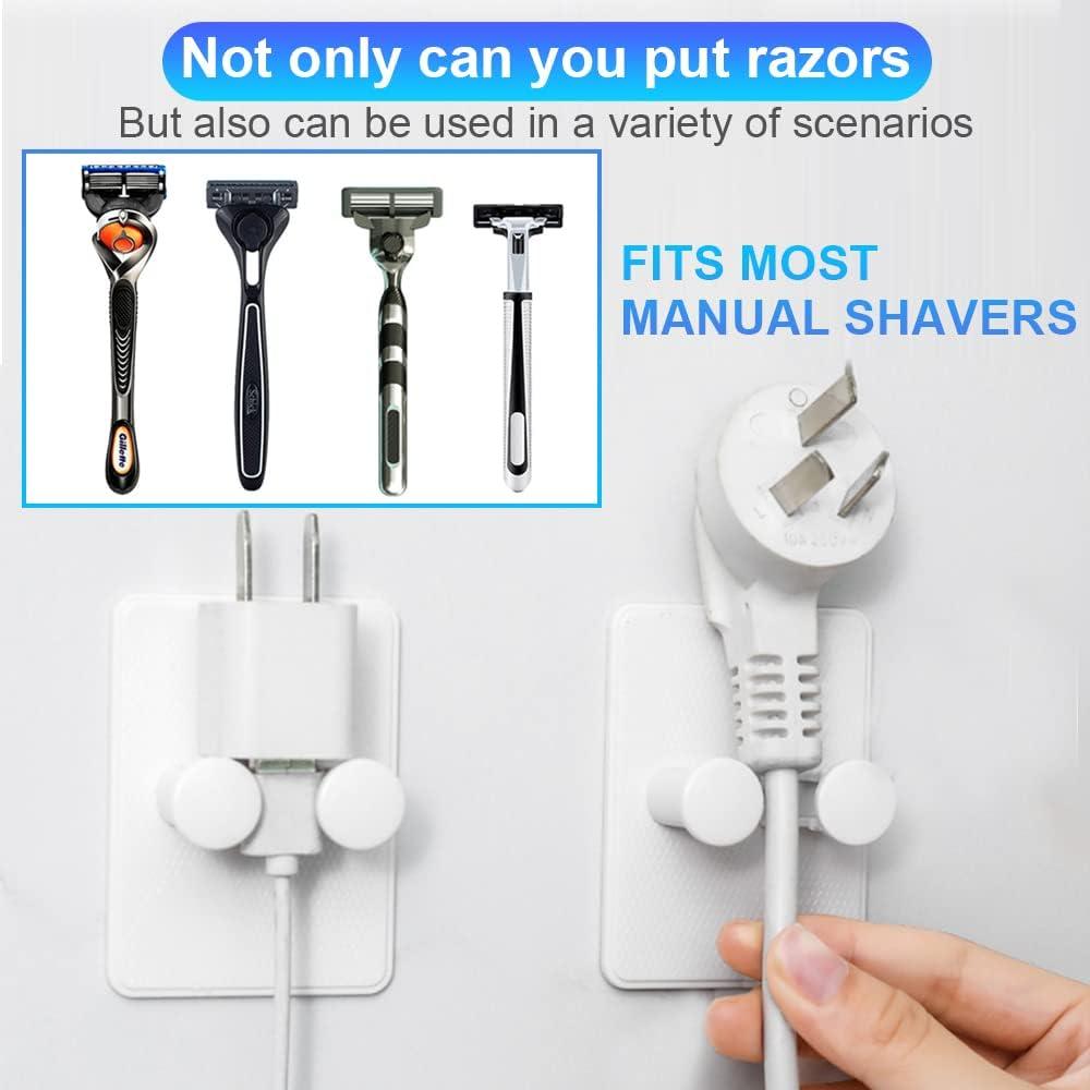 Pack Of 4 Razor Holders, Shower No Drilling Required Shaver Holder