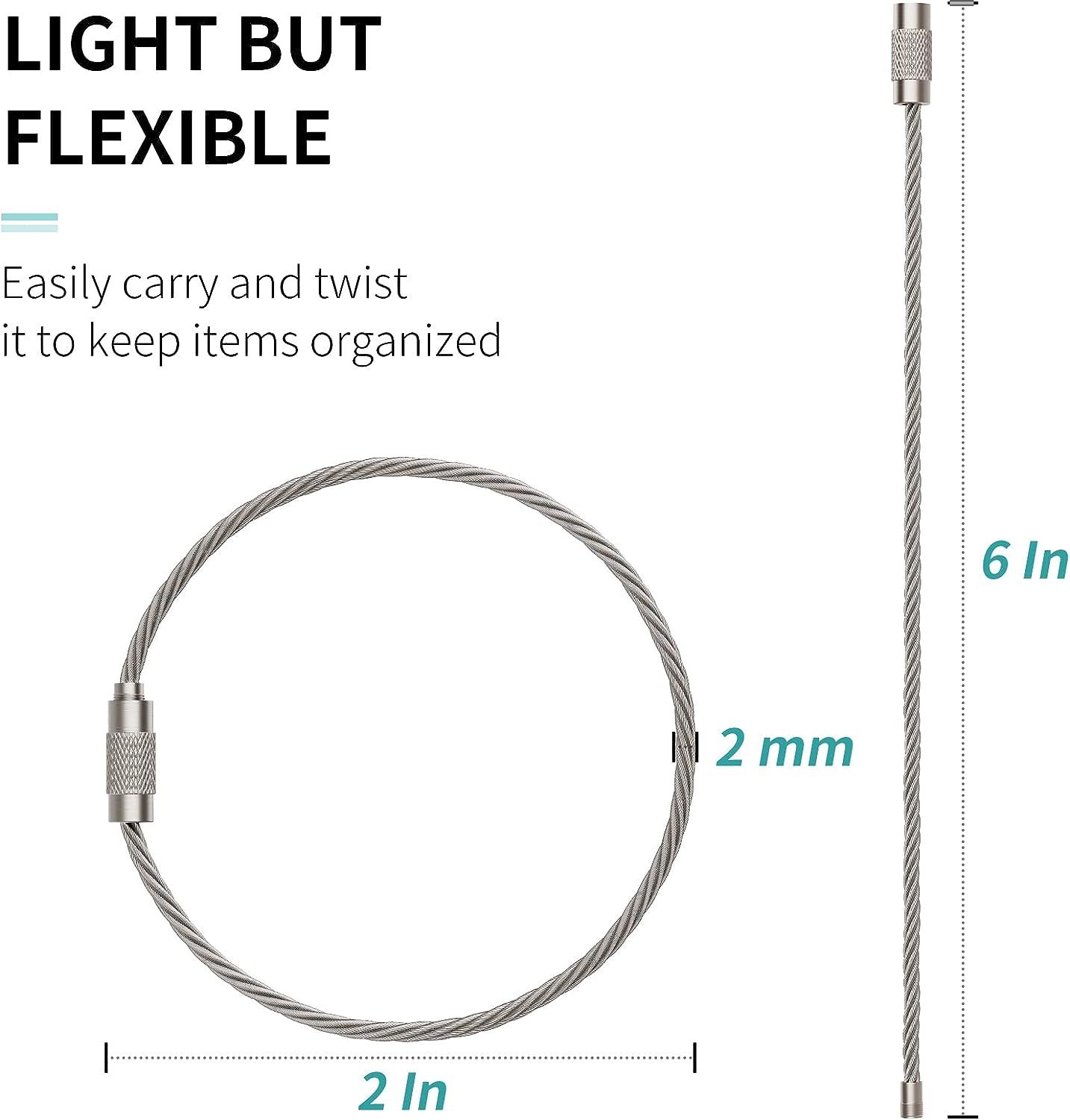 Shop for and Buy XL Twisty - 7 Inch Length Twist Lock Flexible Coated Cable Key  Ring at Keyring.com. Large selection and bulk discounts available.