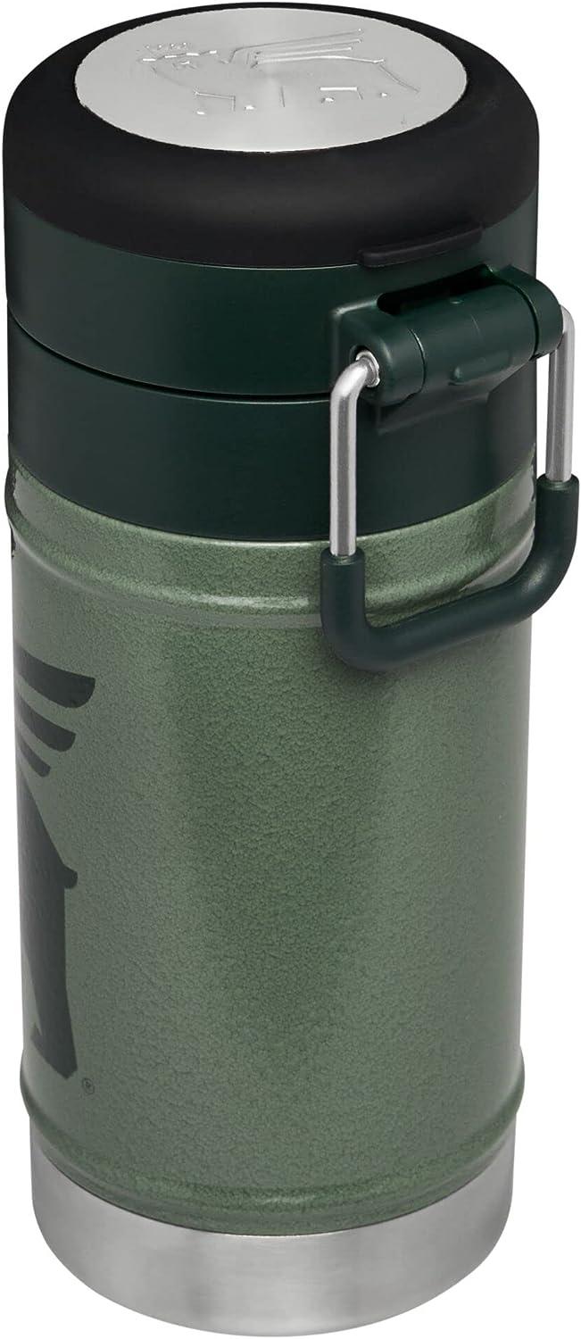 Stanley FlowSteady Bear Cub Bottle 12oz & 17oz Stainless Steel Insulated  Water Bottle for Kids (8 and Above) with 3 Interchangeable Metal Badges  Hammertone Green 17oz