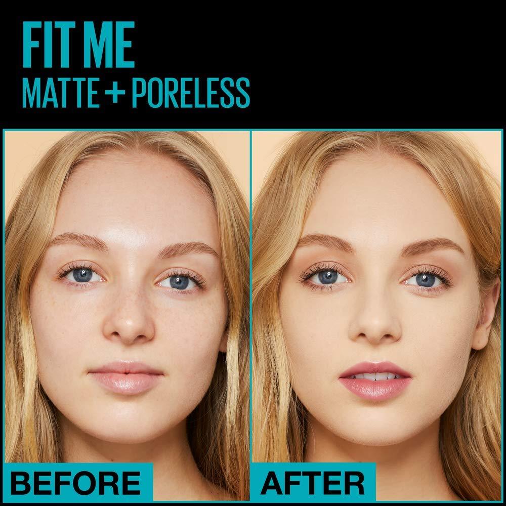 Maybelline Fit Me Matte + Poreless Liquid Foundation Makeup, 310 Sun Beige,  1 fl oz