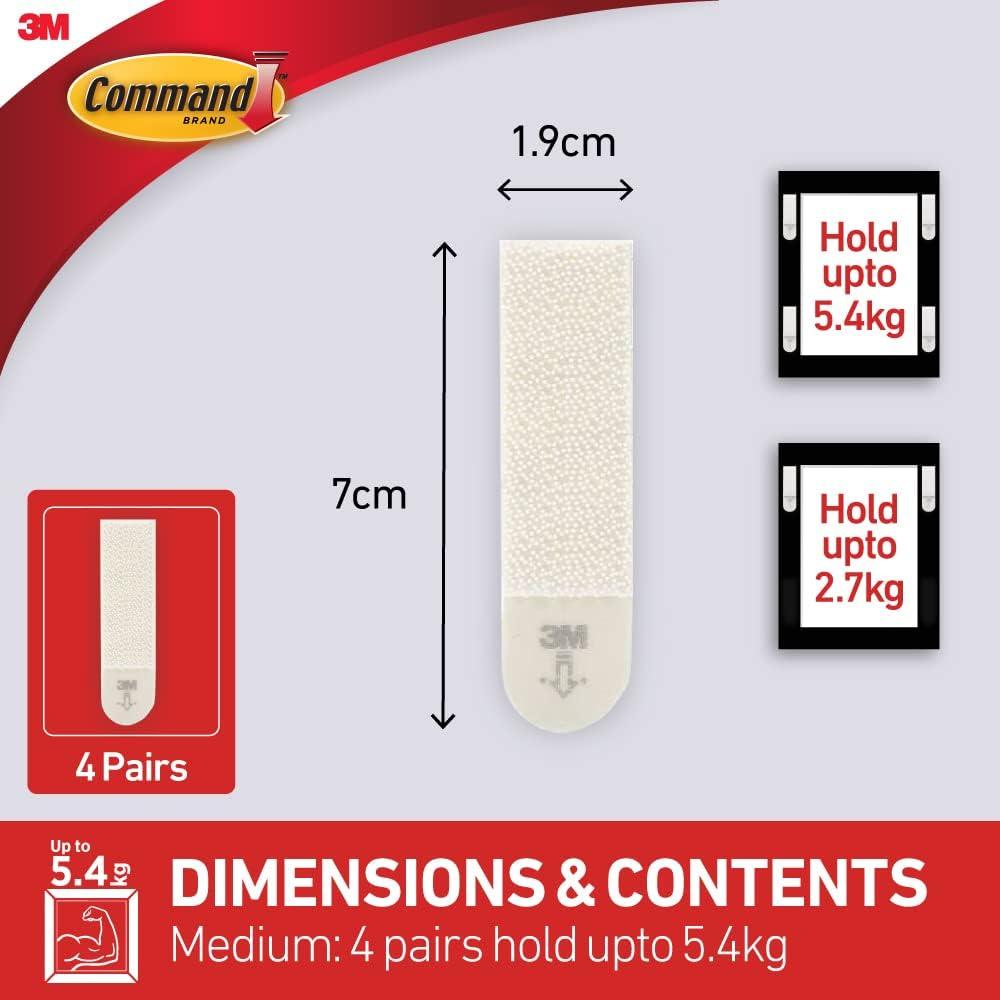 Command Large Picture Hanging Strips, White, Holds Up to 16 Lbs, 14-Pairs,  Easy to Open Packaging